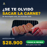 Bandeja TermoPlaca con carne congelada encima