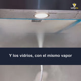 VaporJet limpiando los vidrios de una ventana